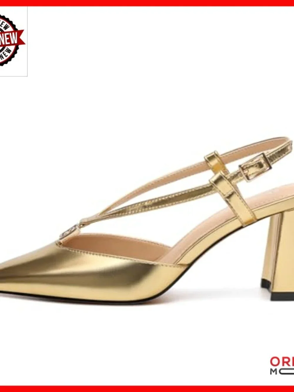 Chunky Block Heel Slingback Pumps Square Toe Ankle Strap Work Wedding Shoes